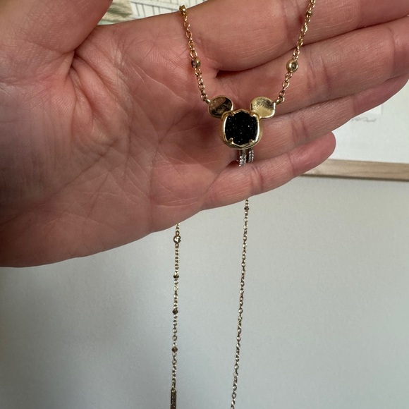 Kendra Scott Gold Necklace with Black Pendant - Picture 3 of 4